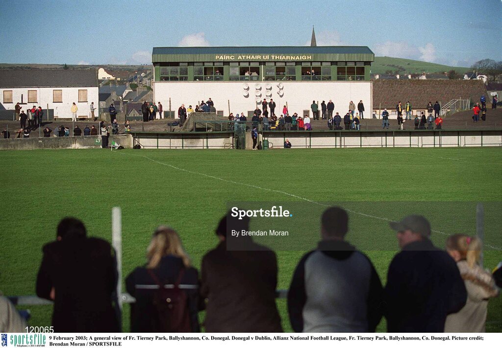 9 February 2003; A general view of Fr. Tierney Park in Ballyshannon in County Donegal before the Allianz National Football League match between Donegal and Dublin at Fr. Tierney Park in Ballyshannon, County Donegal. Photo by Brendan Moran/Sportsfile