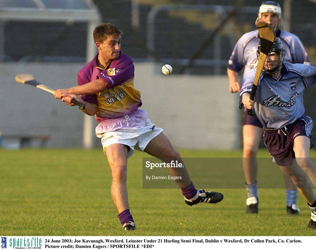 24 June 2003; Joe Kavanagh, Wexford. Leinster Under 21 Hurling Semi Final, Dublin v Wexford, Dr Cullen Park, Co. Carlow. Picture credit; Damien Eagers / SPORTSFILE *EDI*