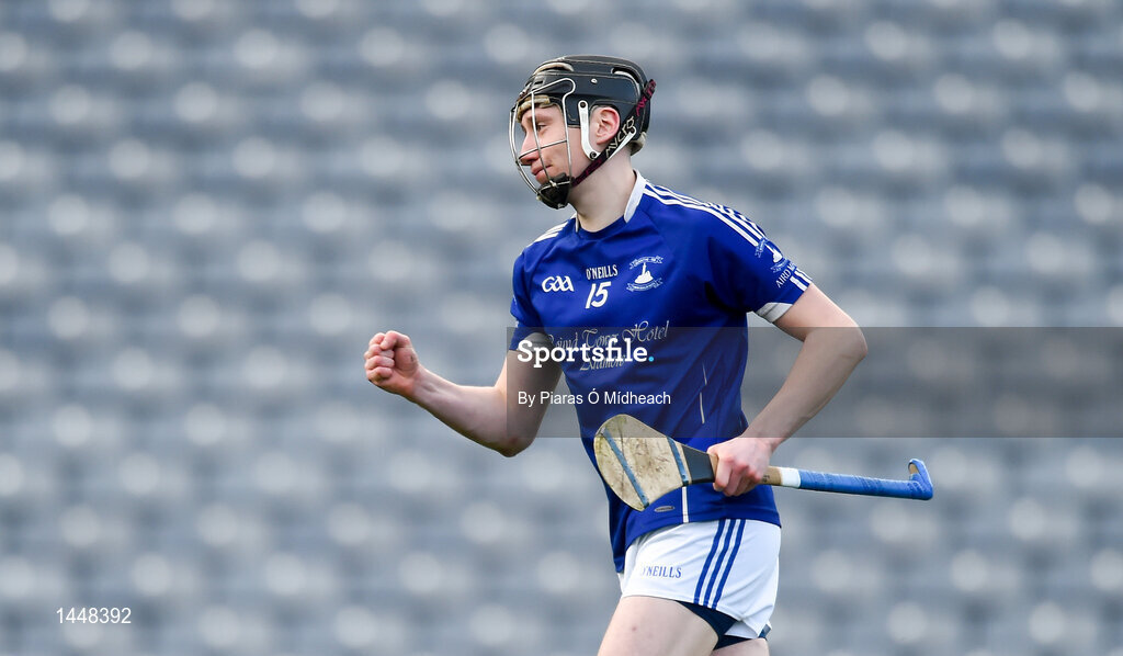 4 February 2018; John Gartland of Ardmore celebrates scoring his side's second goal during the AIB GAA Hurling All-Ireland Junior Club Championship Final match between Ardmore and Fethard St Mogues at Croke Park in Dublin. Photo by Piaras Ó Mídheach/Sportsfile