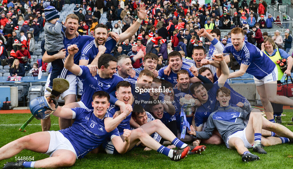 4 February 2018; Ardmore players celebrate after the AIB GAA Hurling All-Ireland Junior Club Championship Final match between Ardmore and Fethard St Mogues at Croke Park in Dublin. Photo by Piaras Ó Mídheach/Sportsfile