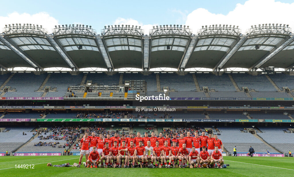 4 February 2018; The Fethard St Mogues squad before the AIB GAA Hurling All-Ireland Junior Club Championship Final match between Ardmore and Fethard St Mogues at Croke Park in Dublin. Photo by Piaras Ó Mídheach/Sportsfile