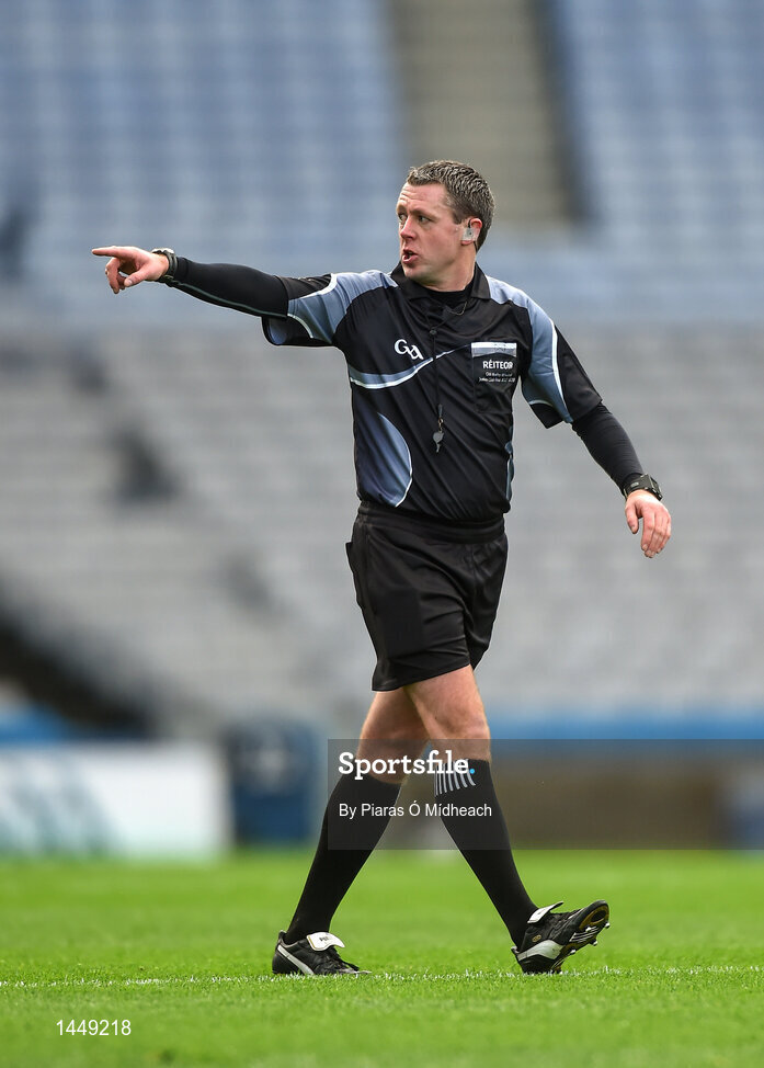 4 February 2018; Referee Shane Hynes during the AIB GAA Hurling All-Ireland Junior Club Championship Final match between Ardmore and Fethard St Mogues at Croke Park in Dublin. Photo by Piaras Ó Mídheach/Sportsfile