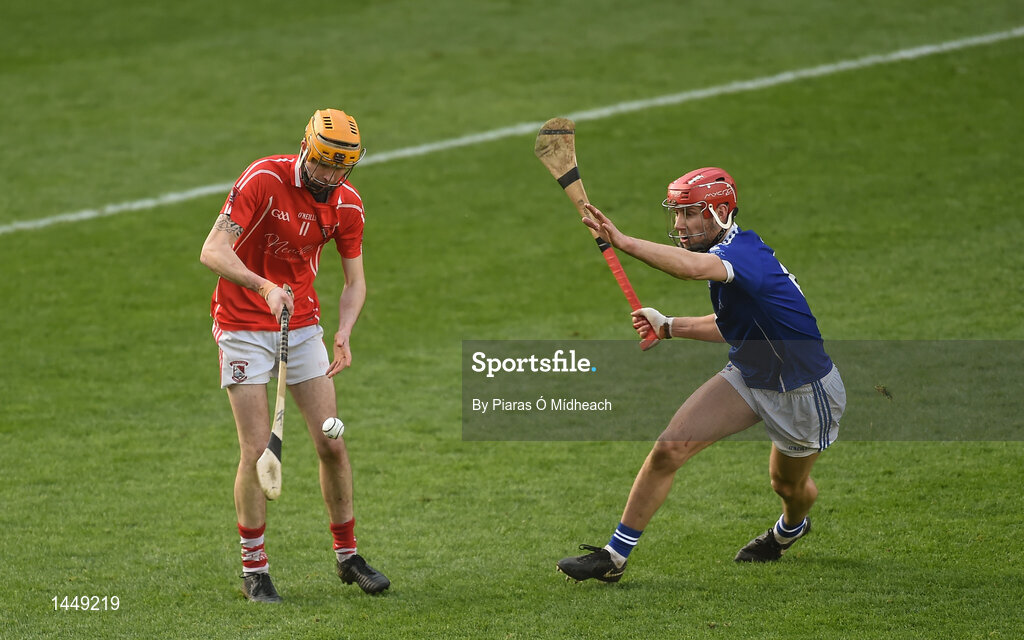 4 February 2018; Mark Wallace of Fethard St Mogues in action against Séamus Keating of Ardmore during the AIB GAA Hurling All-Ireland Junior Club Championship Final match between Ardmore and Fethard St Mogues at Croke Park in Dublin. Photo by Piaras Ó Mídheach/Sportsfile