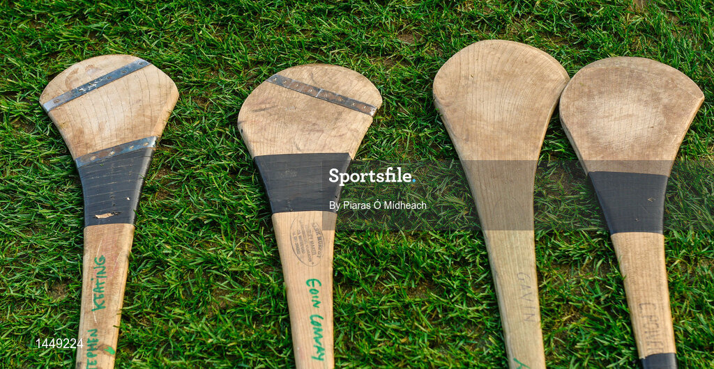 4 February 2018; A general view of hurleys before the AIB GAA Hurling All-Ireland Junior Club Championship Final match between Ardmore and Fethard St Mogues at Croke Park in Dublin. Photo by Piaras Ó Mídheach/Sportsfile