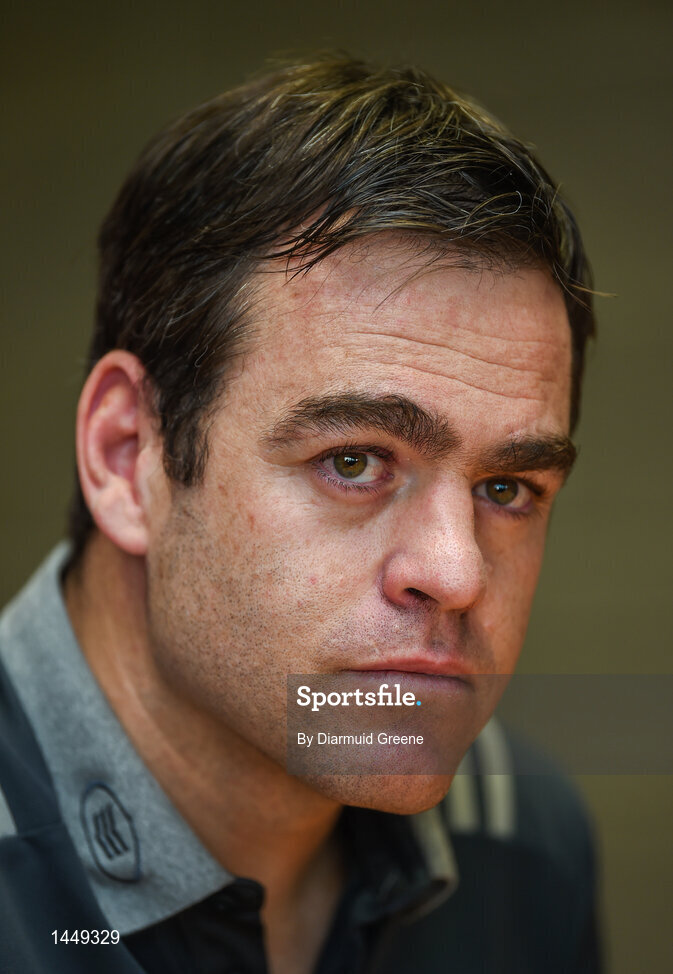 5 February 2018; Head coach Johann van Graan during a Munster Rugby press conference at the University of Limerick in Limerick. Photo by Diarmuid Greene/Sportsfile