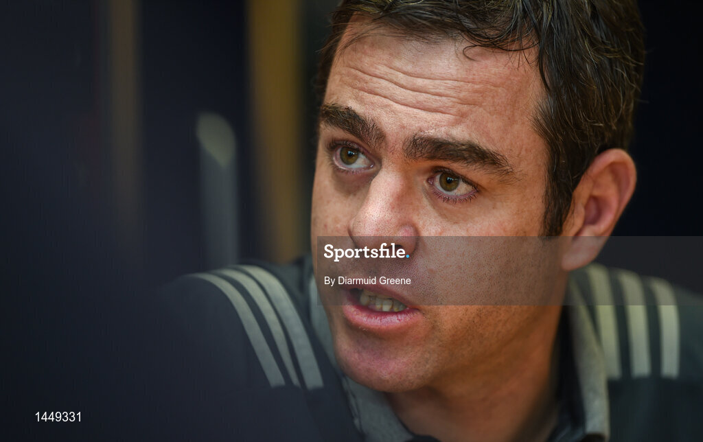 5 February 2018; Head coach Johann van Graan during a Munster Rugby press conference at the University of Limerick in Limerick. Photo by Diarmuid Greene/Sportsfile