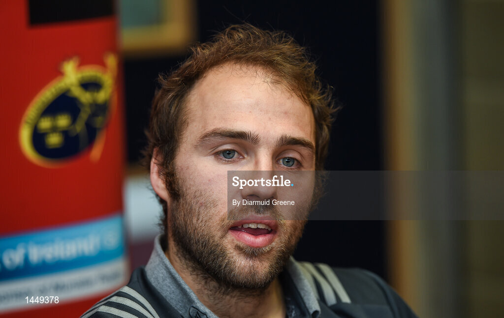 5 February 2018; Duncan Williams during a Munster Rugby press conference at the University of Limerick in Limerick. Photo by Diarmuid Greene/Sportsfile