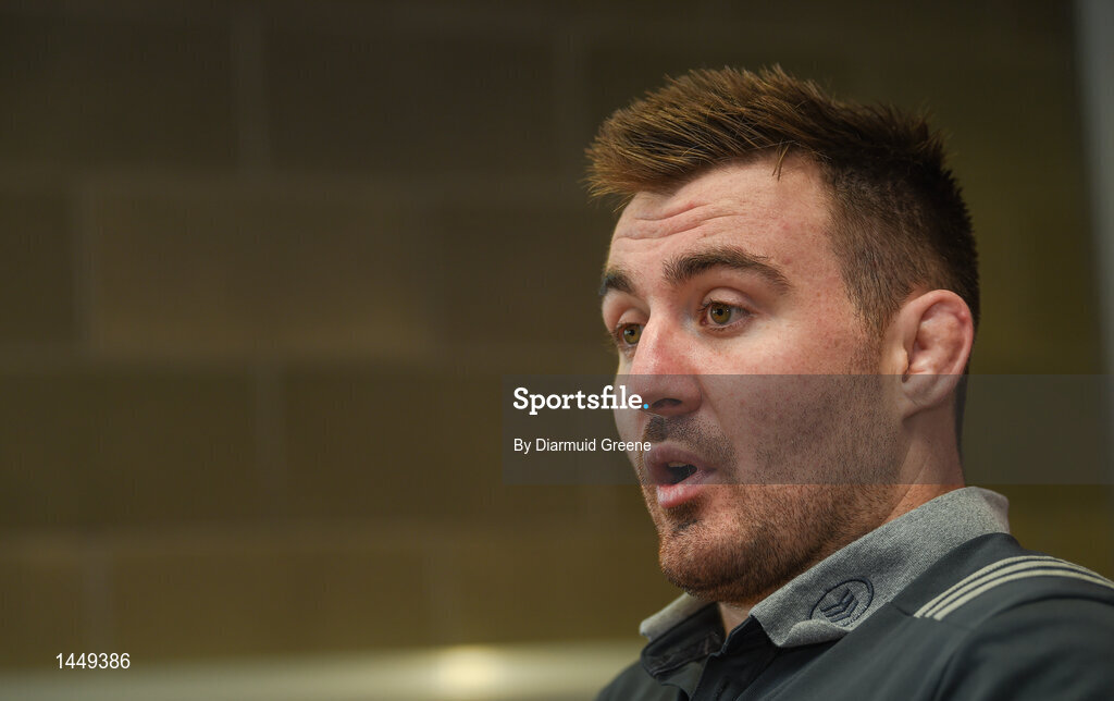 5 February 2018; Niall Scannell during a Munster Rugby press conference at the University of Limerick in Limerick. Photo by Diarmuid Greene/Sportsfile