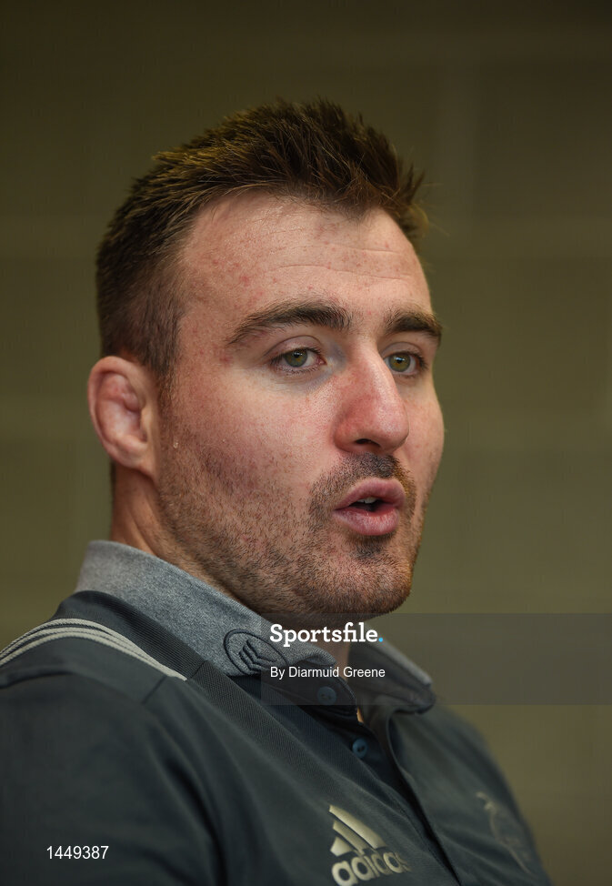 5 February 2018; Niall Scannell during a Munster Rugby press conference at the University of Limerick in Limerick. Photo by Diarmuid Greene/Sportsfile
