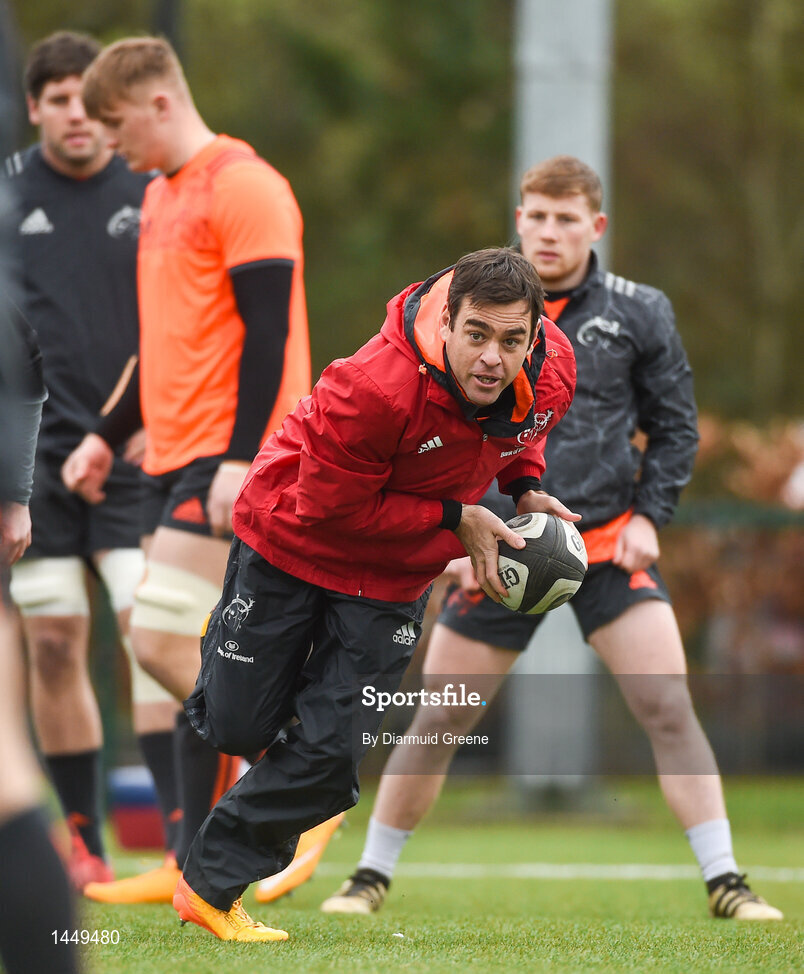 5 February 2018; Head coach Johann van Graan during Munster Rugby squad training at the University of Limerick in Limerick. Photo by Diarmuid Greene/Sportsfile