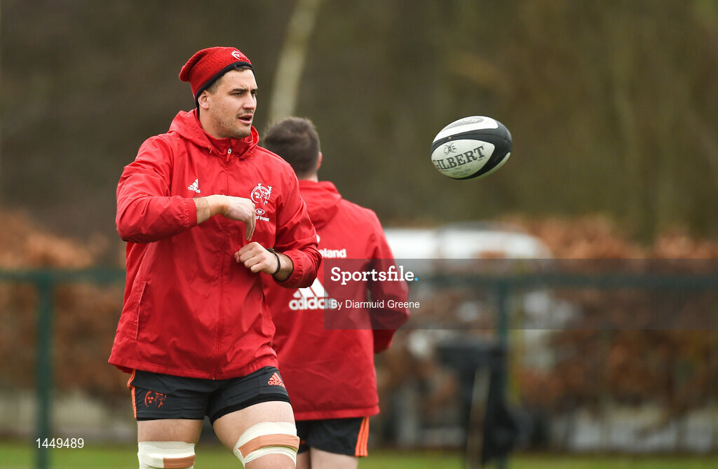 5 February 2018; Gerbrandt Grobler during Munster Rugby squad training at the University of Limerick in Limerick. Photo by Diarmuid Greene/Sportsfile