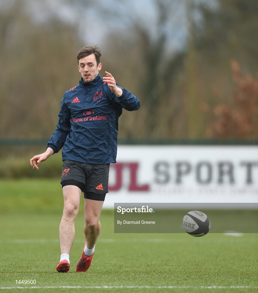 5 February 2018; Darren Sweetnam during Munster Rugby squad training at the University of Limerick in Limerick. Photo by Diarmuid Greene/Sportsfile