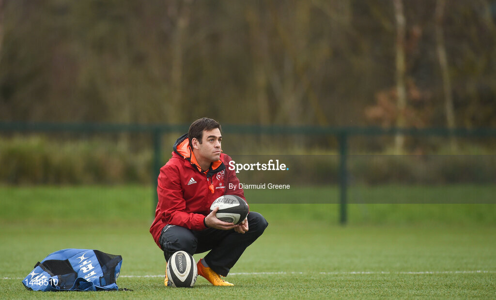 5 February 2018; Head coach Johann van Graan during Munster Rugby squad training at the University of Limerick in Limerick. Photo by Diarmuid Greene/Sportsfile