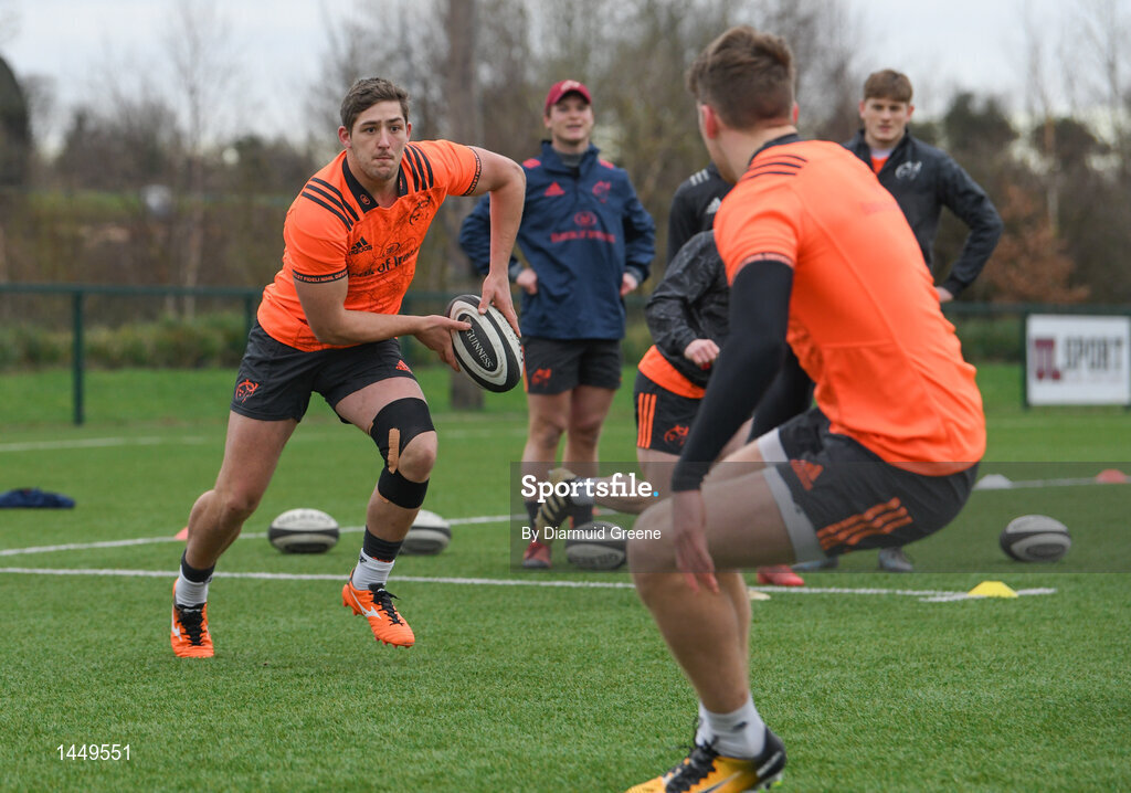 5 February 2018; Dan Goggin during Munster Rugby squad training at the University of Limerick in Limerick. Photo by Diarmuid Greene/Sportsfile
