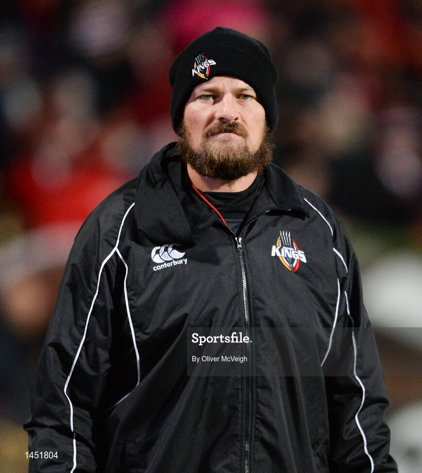 9 February 2018; Southern Kings interim coach Barend Pieterse prior to the Guinness PRO14 Round 14 match between Ulster and Southern Kings at Kingspan Stadium, in Belfast. Photo by Oliver McVeigh/Sportsfile