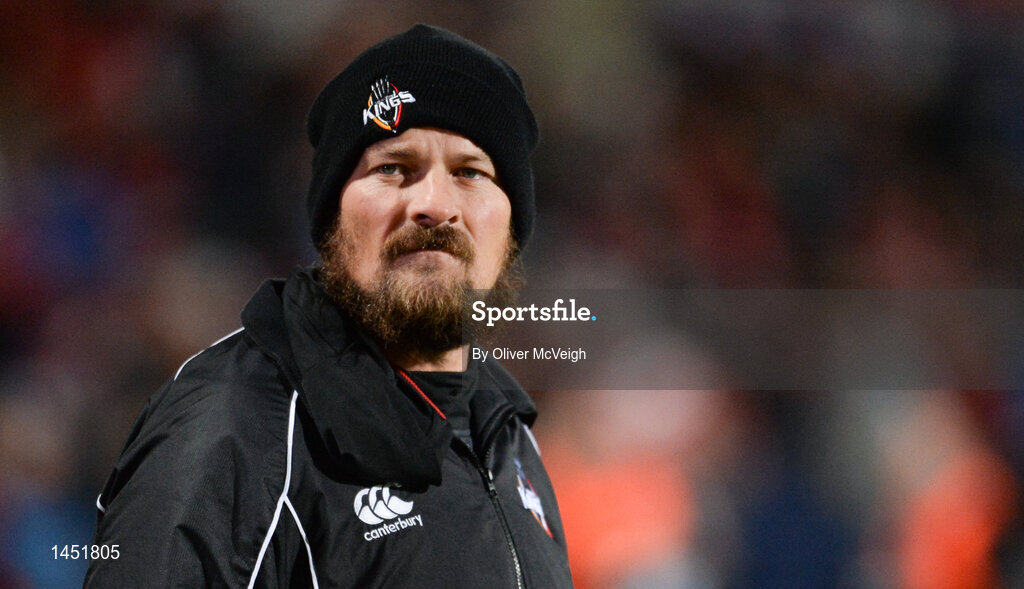 9 February 2018; Southern Kings interim coach Barend Pieterse prior to the Guinness PRO14 Round 14 match between Ulster and Southern Kings at Kingspan Stadium, in Belfast. Photo by Oliver McVeigh/Sportsfile