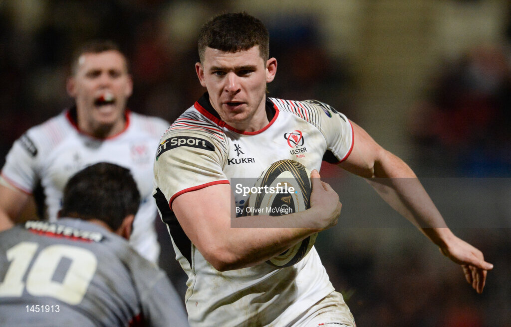 9 February 2018; Nick Timoney of Ulster in action against Martin du Toit of Southern Kings during the Guinness PRO14 Round 14 match between Ulster and Southern Kings at Kingspan Stadium in Belfast. Photo by Oliver McVeigh/Sportsfile