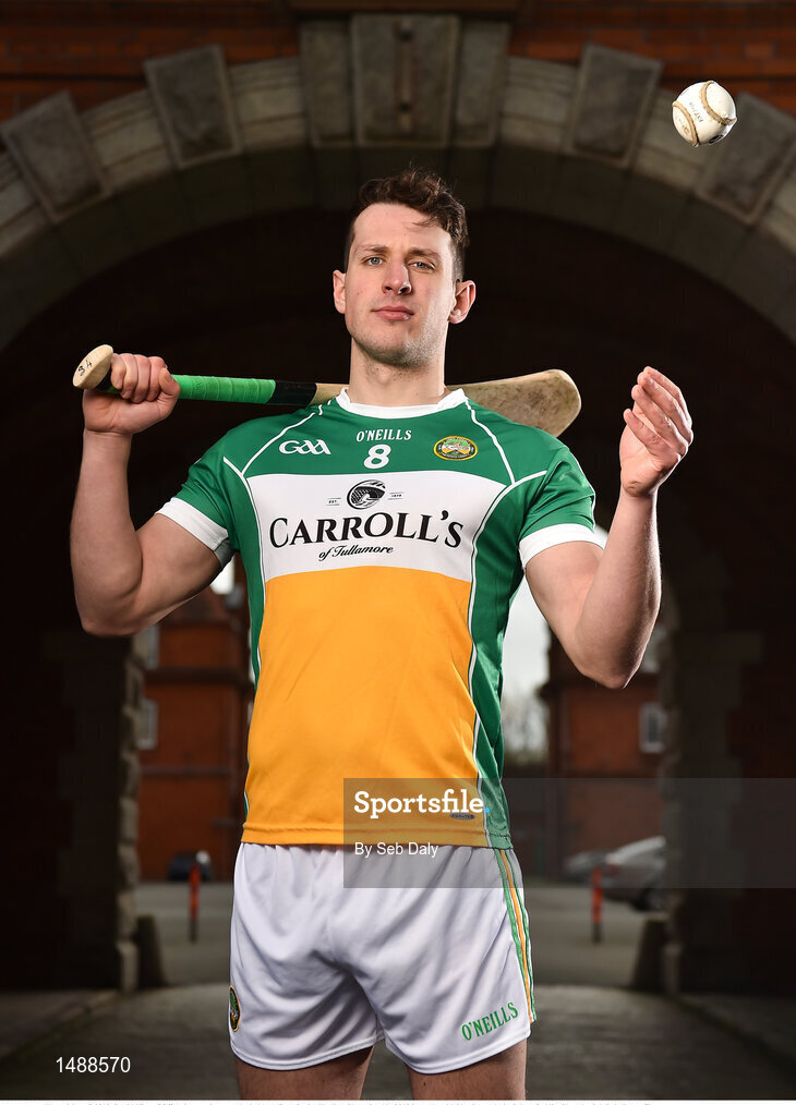 26 April 2018; David King of Offaly in attendance at the Leinster GAA Senior Hurling Championship 2018 Launch at McKee Barracks in Cabra, Dublin. Photo by Seb Daly/Sportsfile