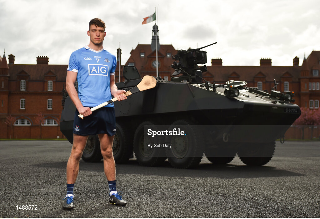 26 April 2018; Chris Crummy of Dublin in attendance at the Leinster GAA Senior Hurling Championship 2018 Launch at McKee Barracks in Cabra, Dublin. Photo by Seb Daly/Sportsfile