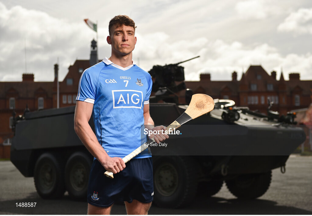 26 April 2018; Chris Crummy of Dublin in attendance at the Leinster GAA Senior Hurling Championship 2018 Launch at McKee Barracks in Cabra, Dublin. Photo by Seb Daly/Sportsfile