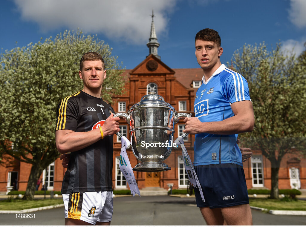 26 April 2018; Eoin Murphy of Kilkenny, left, and Chris Crummy of Dublin in attendance at the Leinster GAA Senior Hurling Championship 2018 Launch, at McKee Barracks in Cabra, Dublin. Photo by Seb Daly/Sportsfile