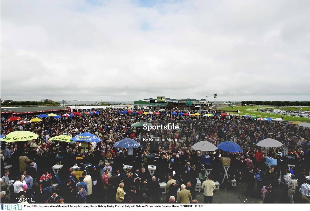 29 July 2003; A general view of the crowd during the Galway Races. Galway Racing Festival, Ballybrit, Galway. Picture credit; Brendan Moran / SPORTSFILE *EDI*