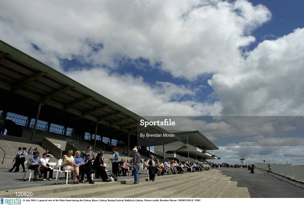 31 July 2003; A general view of the Main Stand during the Galway Races. Galway Racing Festival, Ballybrit, Galway. Picture credit; Brendan Moran / SPORTSFILE *EDI*