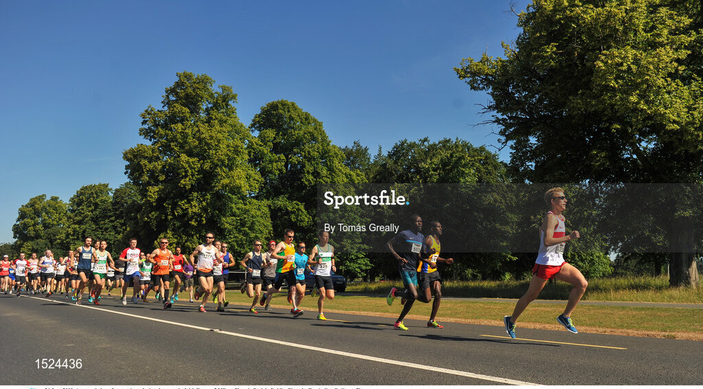 24 June 2018; A general view of competitors during the start the Irish Runner 5 Mile at Phoenix Park in Dublin. Photo by Tomás Greally/Sportsfile