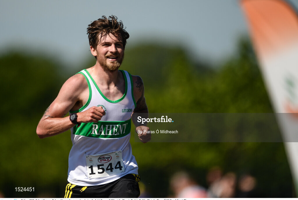 24 June 2018; Robert Frewen, Raheny Shamrocks, competing during the Irish Runner 5 Mile at the Phoenix Park in Dublin. Photo by Piaras Ó Mídheach/Sportsfile