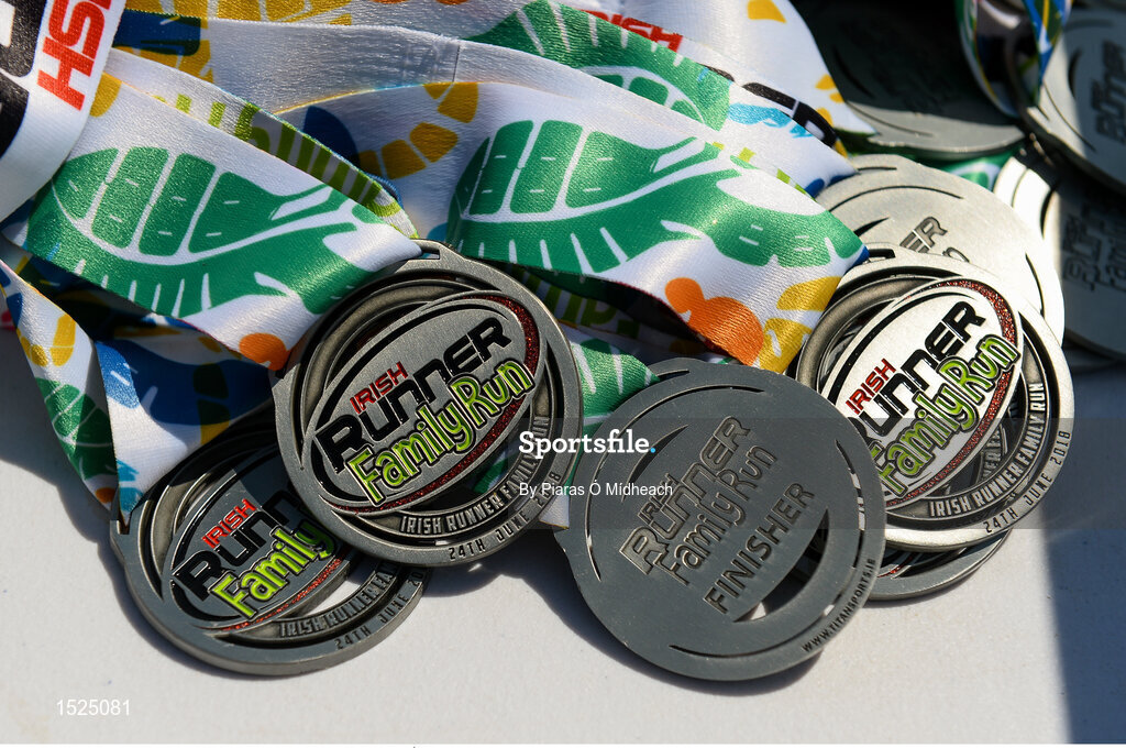 24 June 2018; A general view of medals at the Irish Runner 5 Mile at the Phoenix Park in Dublin. Photo by Piaras Ó Mídheach/Sportsfile