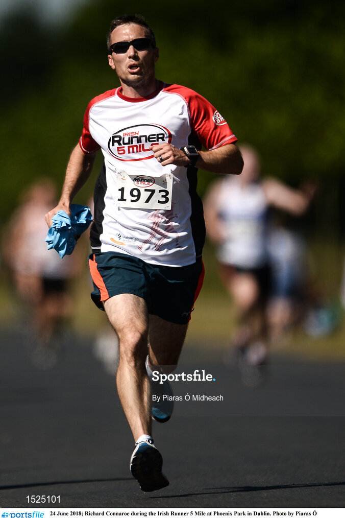 24 June 2018; Richard Connaroe during the Irish Runner 5 Mile at Phoenix Park in Dublin. Photo by Piaras Ó Mídheach/Sportsfile