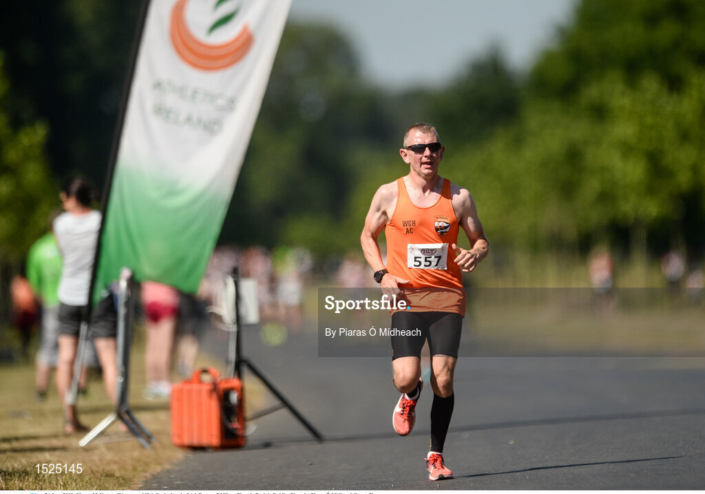 24 June 2018; Kieran McKeown, Watergrasshill A.C., during the Irish Runner 5 Mile at Phoenix Park in Dublin. Photo by Piaras Ó Mídheach/Sportsfile