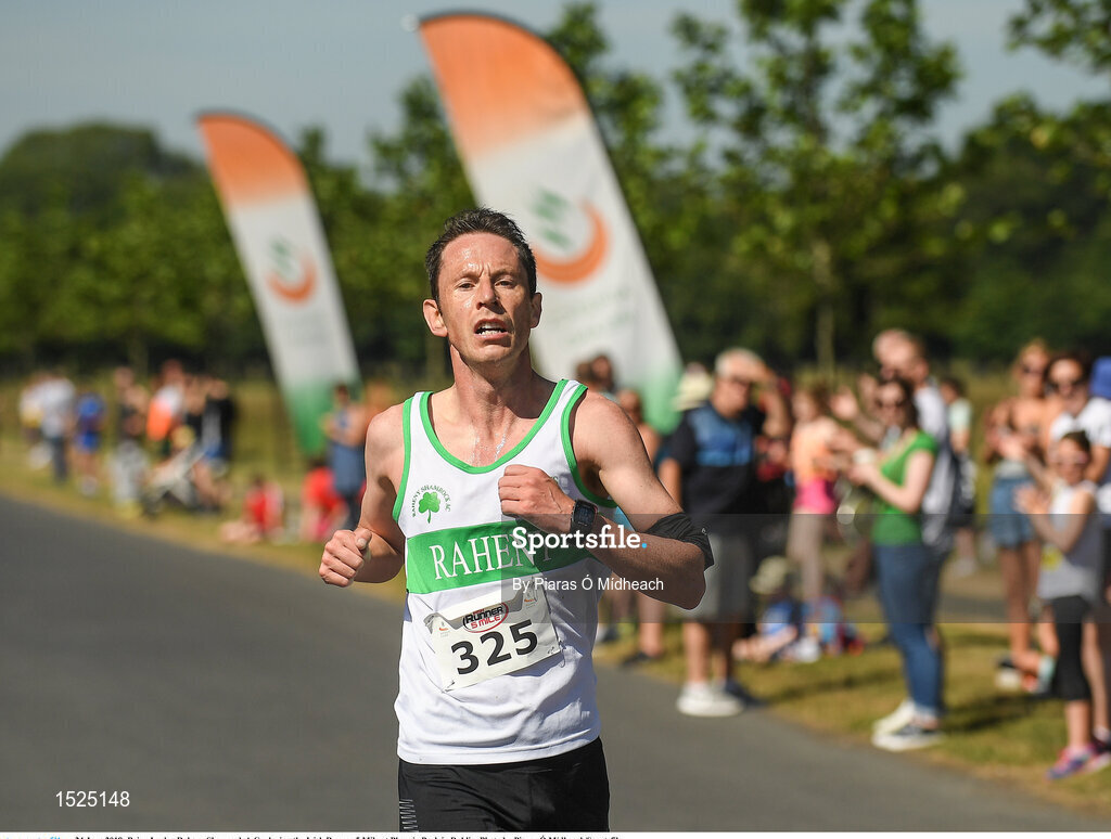 24 June 2018; Brian Leahy, Raheny Shamrock A.C., during the Irish Runner 5 Mile at Phoenix Park in Dublin. Photo by Piaras Ó Mídheach/Sportsfile