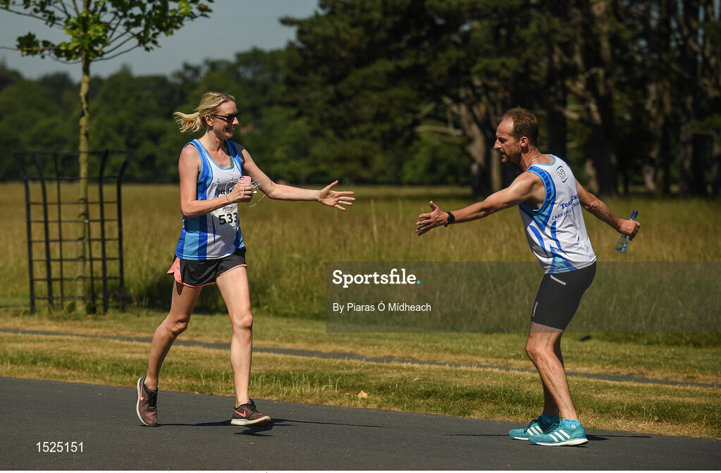 24 June 2018; Sinead Daly, Team Carrie, during the Irish Runner 5 Mile at Phoenix Park in Dublin. Photo by Piaras Ó Mídheach/Sportsfile