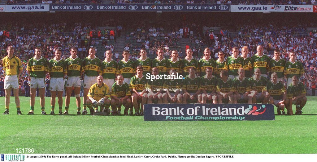 24 August 2003; The Kerry panal, prior to the All-Ireland Minor Football Championship Semi-Final between Laois and Kerry at Croke Park, Dublin. Photo by Damien Eagers/Sportsfile