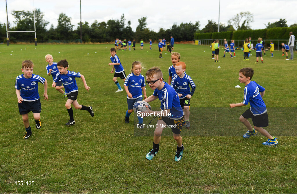 8 August 2018; Participants during the Bank of Ireland Leinster Rugby Summer Camp at Westmanstown RFC in Clonsilla, Dublin. Photo by Piaras Ó Mídheach/Sportsfile