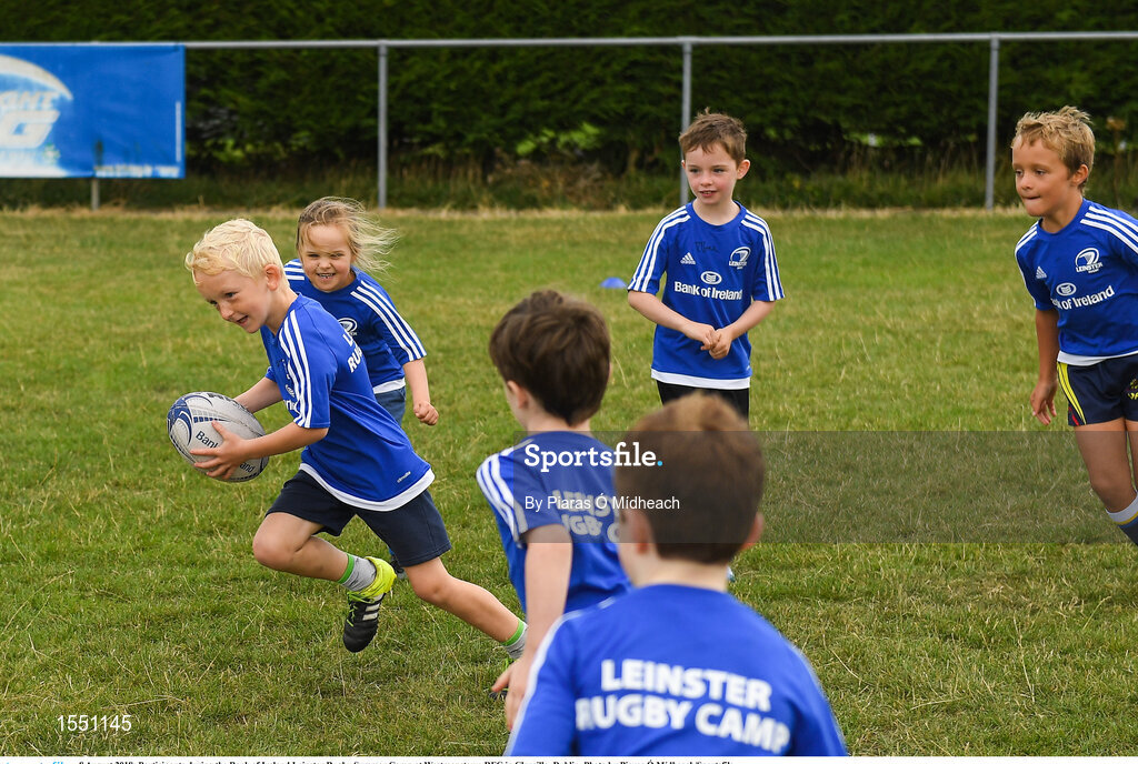 8 August 2018; Participants during the Bank of Ireland Leinster Rugby Summer Camp at Westmanstown RFC in Clonsilla, Dublin. Photo by Piaras Ó Mídheach/Sportsfile