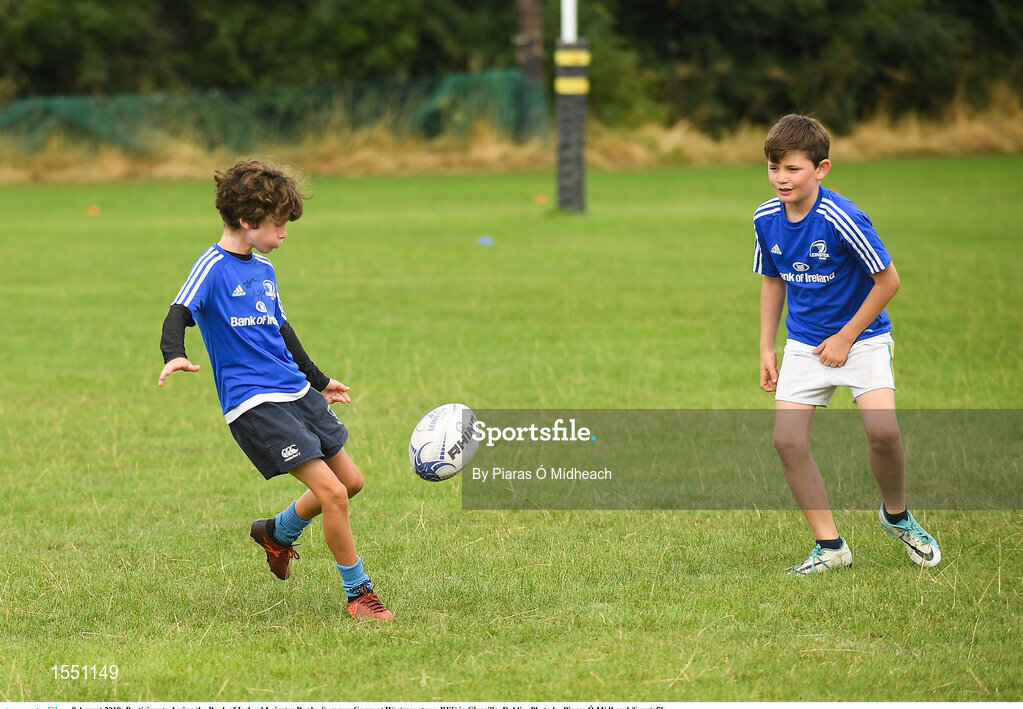 8 August 2018; Participants during the Bank of Ireland Leinster Rugby Summer Camp at Westmanstown RFC in Clonsilla, Dublin. Photo by Piaras Ó Mídheach/Sportsfile