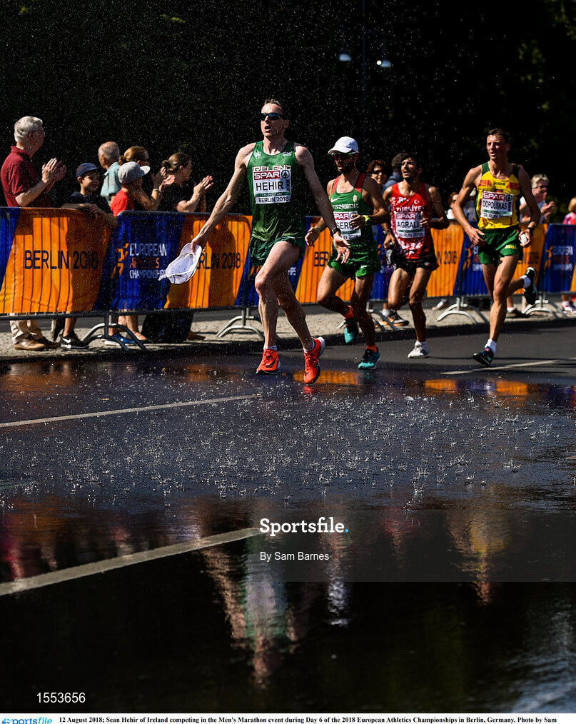 12 August 2018; Sean Hehir of Ireland competing in the Men's Marathon event during Day 6 of the 2018 European Athletics Championships in Berlin, Germany. Photo by Sam Barnes/Sportsfile