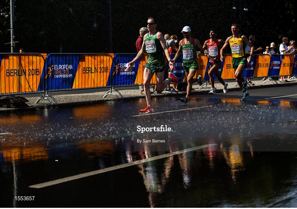 12 August 2018; Sean Hehir of Ireland competing in the Men's Marathon event during Day 6 of the 2018 European Athletics Championships in Berlin, Germany. Photo by Sam Barnes/Sportsfile