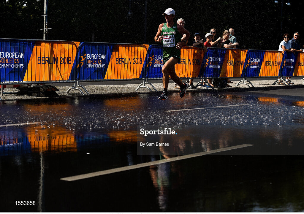 12 August 2018; Kevin Seaward of Ireland competing in the Men's Marathon event during Day 6 of the 2018 European Athletics Championships in Berlin, Germany. Photo by Sam Barnes/Sportsfile