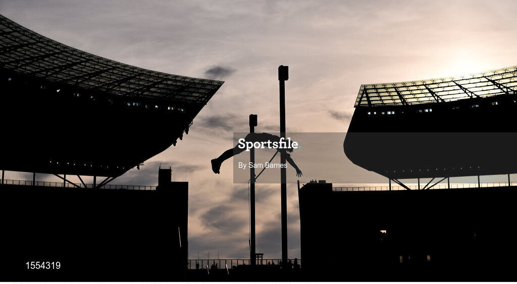 12 August 2018; A general view of the Men's Pole Vault Final during Day 6 of the 2018 European Athletics Championships at The Olympic Stadium in Berlin, Germany. Photo by Sam Barnes/Sportsfile
