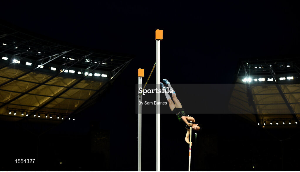 12 August 2018; Timur Morgunov  of Authorised Neutral Athletes on his way to third in the Men's polevault during Day 6 of the 2018 European Athletics Championships at The Olympic Stadium in Berlin, Germany. Photo by Sam Barnes/Sportsfile