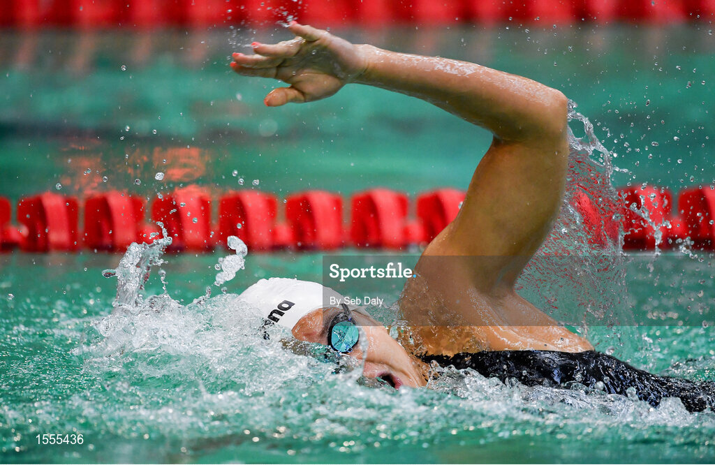14 August 2018; Bianka Pap of Hungary competes in Heat 2 of the Women's 100m Backstroke S10 during day two of the World Para Swimming Allianz European Championships at the Sport Ireland National Aquatic Centre in Blanchardstown, Dublin. Photo by Seb Daly/Sportsfile