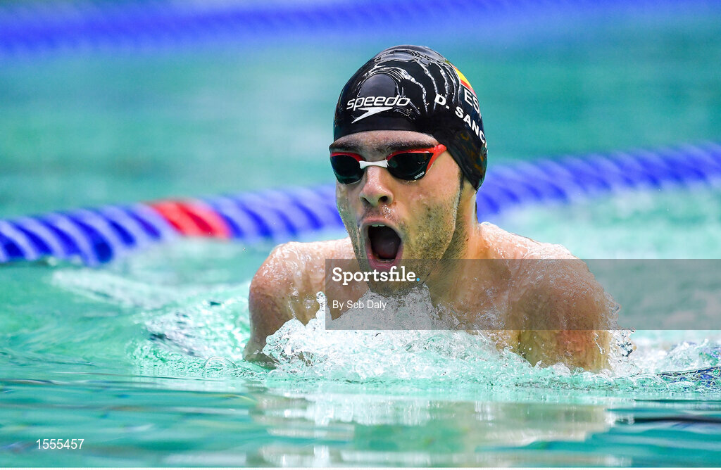 14 August 2018; David Sanchez Sierra of Spain competes in Heat 2 of the Men's 200m Individual Medley SM6 during day two of the World Para Swimming Allianz European Championships at the Sport Ireland National Aquatic Centre in Blanchardstown, Dublin. Photo by Seb Daly/Sportsfile