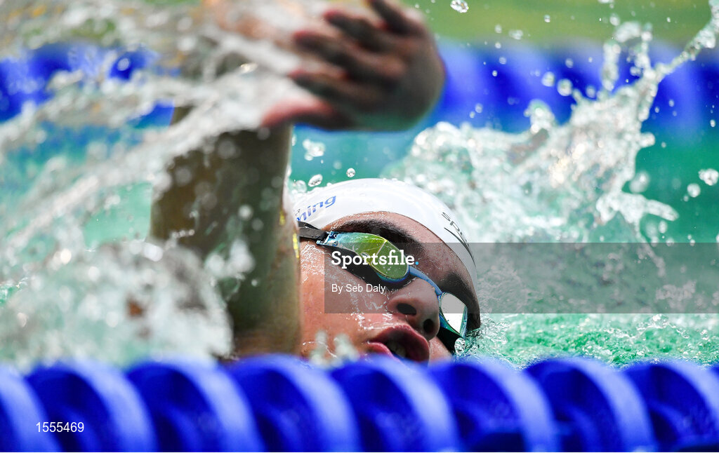 14 August 2018; Ismail Can Dogan of Turkey competes in Heat 2 of the Men's 200m Individual Medley SM6 during day two of the World Para Swimming Allianz European Championships at the Sport Ireland National Aquatic Centre in Blanchardstown, Dublin. Photo by Seb Daly/Sportsfile