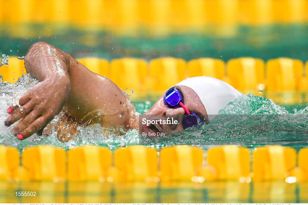 14 August 2018; Nicole Turner of Ireland competes in Heat 1 of the Women's 200m Individual Medley SM6 during day two of the World Para Swimming Allianz European Championships at the Sport Ireland National Aquatic Centre in Blanchardstown, Dublin. Photo by Seb Daly/Sportsfile