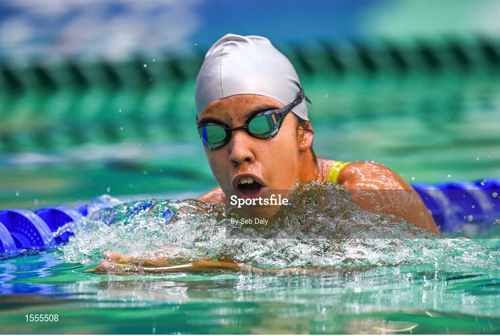 14 August 2018; Evelin Szaraz of Hungary competes in Heat 2 of the Women's 200m Individual Medley SM6 during day two of the World Para Swimming Allianz European Championships at the Sport Ireland National Aquatic Centre in Blanchardstown, Dublin. Photo by Seb Daly/Sportsfile