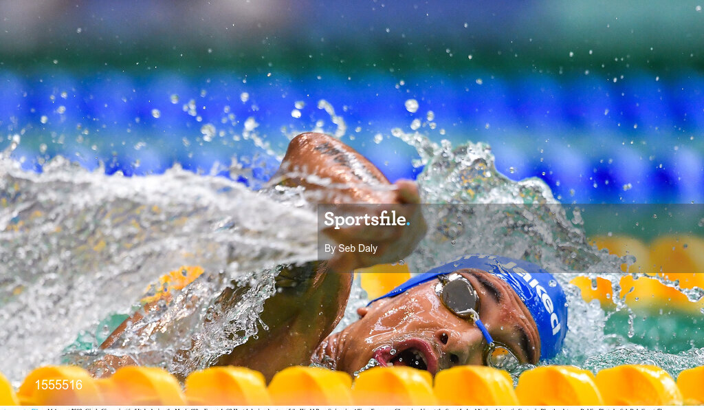 14 August 2018; Gioele Ciampricotti of Italy competes in Heat 1 of the Men's 400m Freestyle S8 during day two of the World Para Swimming Allianz European Championships at the Sport Ireland National Aquatic Centre in Blanchardstown, Dublin. Photo by Seb Daly/Sportsfile