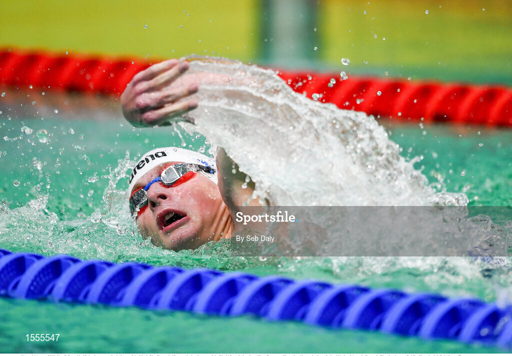 14 August 2018; Kamil Otowski of Poland competes in the heats of the Men's 50m Freestyle S3 event during day two of the World Para Swimming Allianz European Championships at the Sport Ireland National Aquatic Centre in Blanchardstown, Dublin. Photo by Seb Daly/Sportsfile